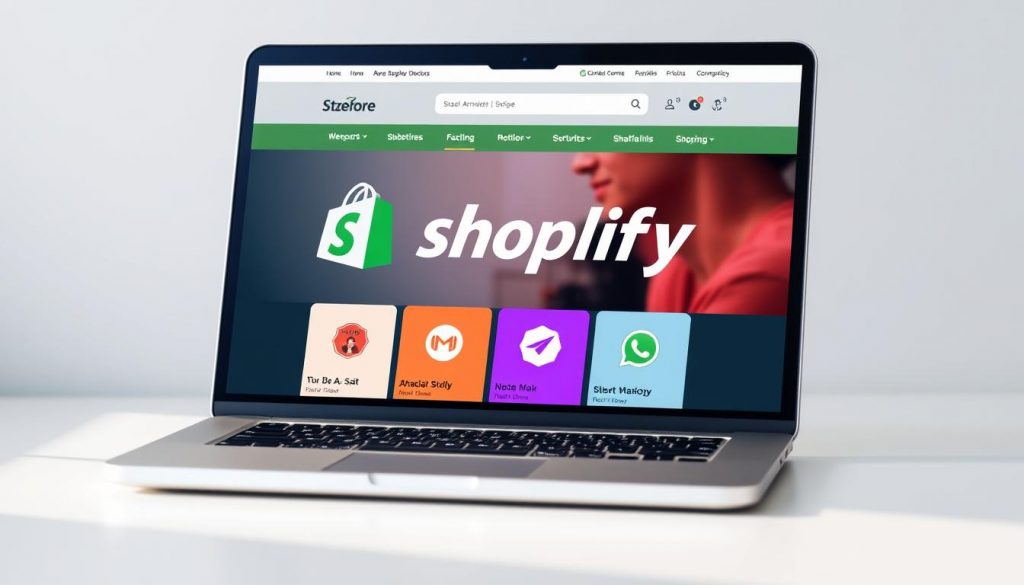 Shopify store branding with social media icons configuration