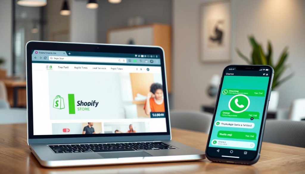 WhatsApp live chat testing for Shopify integration