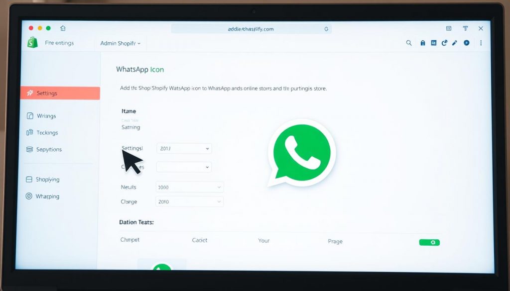 installation icône WhatsApp Shopify