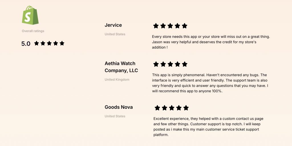 Review of Moose App on shopify