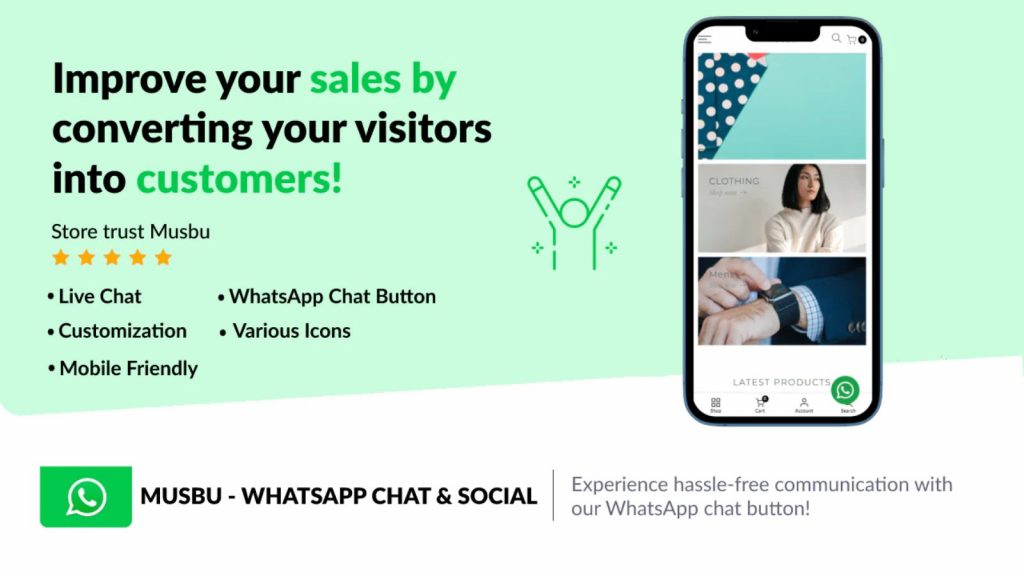 Musbu is a Whatsapp Chat Button